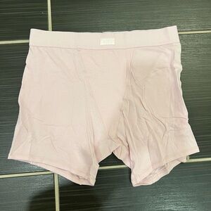 SKIMS Light Pink Ribbed Boxer Shorts